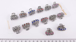 Металлические крабики для волос со стразами оптом. Большой выбор красивых заколок по отличной цене, быстрый сбор заказа и отправки.